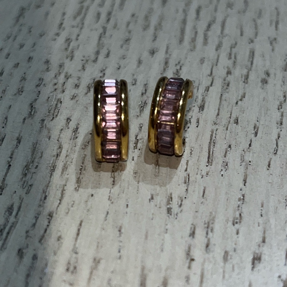 Coach Pink Hoop Earrings